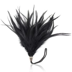 pom pom feather tickler with metal handle