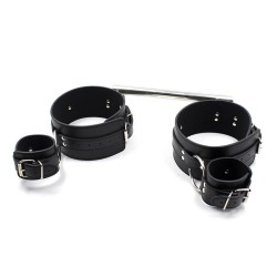 wrist and leg cuffs with a steel bar